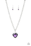 Flirtatiously Flashy- Purple Necklace