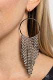 Streamlined Shimmer - Black Earring