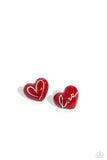 Glimmering Love- Red Post Earring