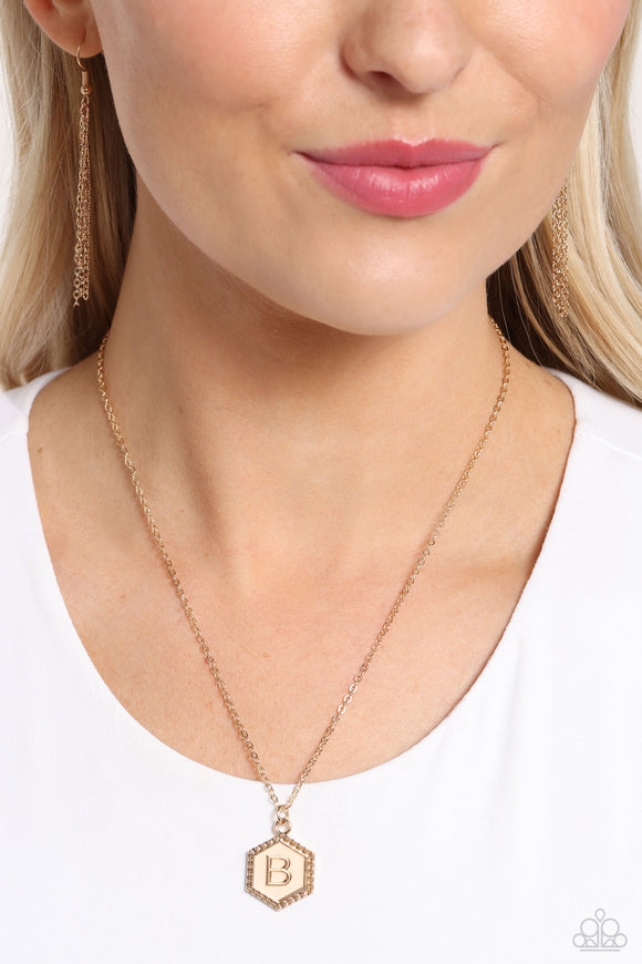 Emblematic Elegance - Gold - B Necklace