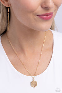 Emblematic Elegance - Gold - F Necklace