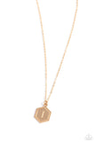 Emblematic Elegance - Gold - I Necklace