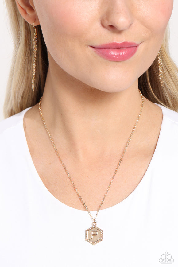 Emblematic Elegance - Gold - P Necklace