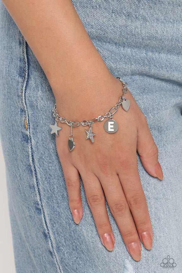 Legacy Letters - White - E Bracelet