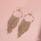 Streamlined Shimmer - Gold Earring