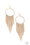 Streamlined Shimmer - Gold Earring