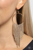 Streamlined Shimmer - Gold Earring