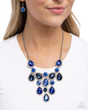 Dripping in Dazzle - Blue Necklace