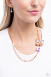 Fluttering Finesse - Rose Gold Necklace