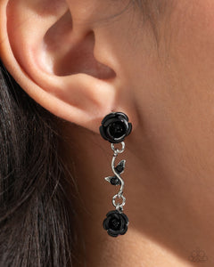 Led by the ROSE - Black Earring