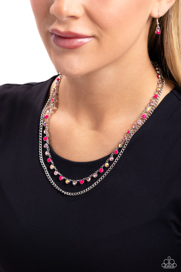 Delicate Dame - Pink Necklace