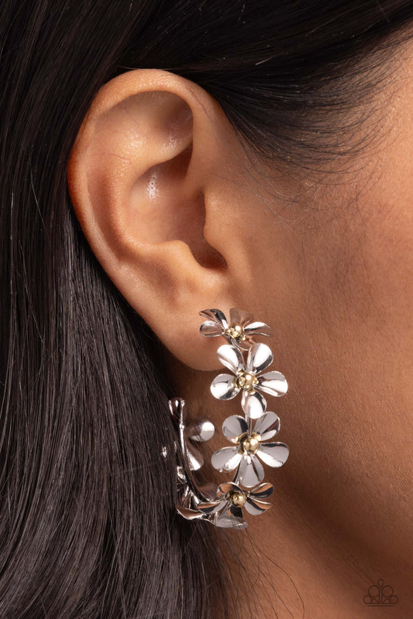 Floral Flamenco - Silver Earring