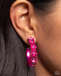 Fashionable Flower Crown - Pink Earring