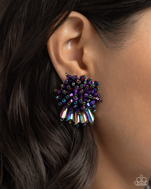 Streamlined Sass - Purple Earring
