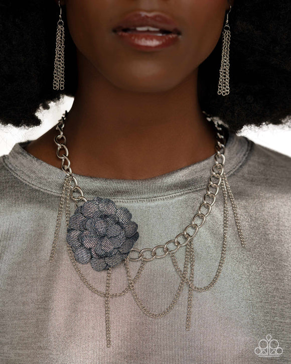 Deconstructed Denim - Blue Necklace