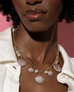 Seashell Sophistication - Brown Necklace