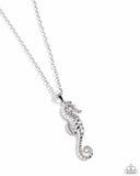 Sparkling Seahorse - Silver Necklace