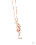 Sparkling Seahorse - Copper Necklace