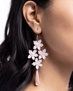 Vintage Veining - Pink Earring