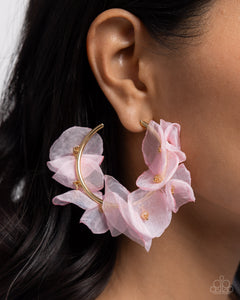 Petaled Pageant - Gold/Pink Earring