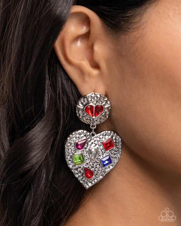 Antiqued Allure - Red Earring