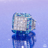 Medium SQUARE - Blue Ring