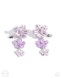 Balanced Bouquet - Purple Clip On Earring