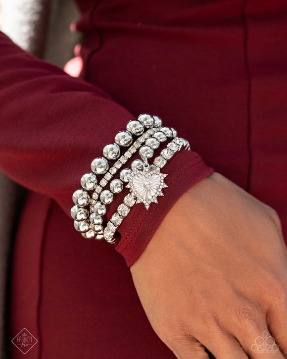 Excessive Elegance - White Bracelet