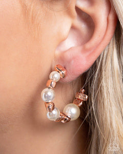 Playful Pearls - Copper Earring