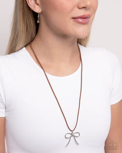 Bolo Bow - Brown Necklace