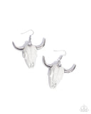 Southwestern Skull - White Earring