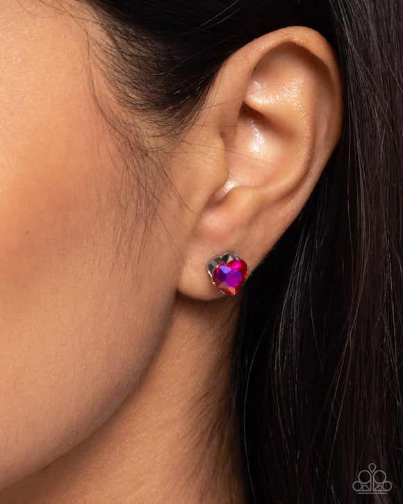 Sweetheart Stunner - Pink Earring