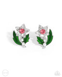 Gardening Guest - Pink Clip On Earring