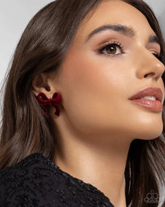 Dapper Dedication- Red Earring