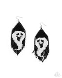 Spooky Strands - Black Earring