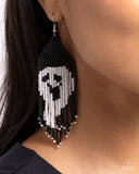 Spooky Strands - Black Earring