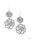 Reminiscent Rosette - Silver Earring