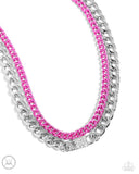 Exaggerated Effort- Pink Choker Necklace