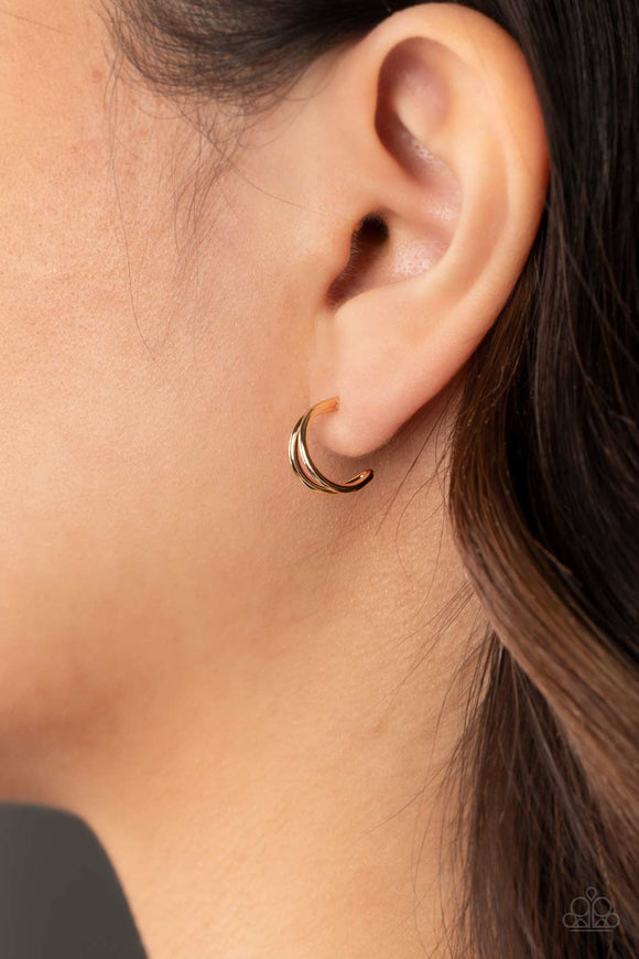 Charming Crescents - Gold Earring