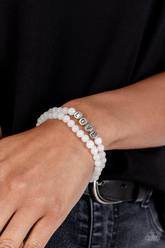 Devoted Dreamer - White Bracelet