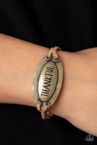 Thankful Tidings - Brass Bracelet