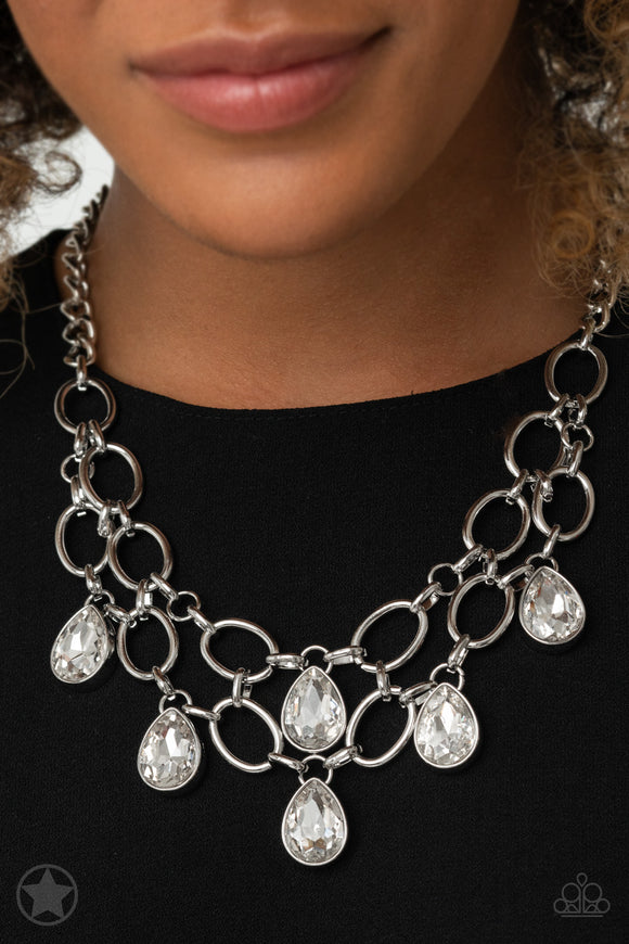 Show- Stopping Shimmer- White Necklace