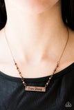 I Am Strong- Copper Necklace