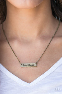 Be Strong- Brass Necklace