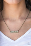 Be Strong- Brass Necklace