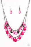 Storm Warning- Pink Necklace