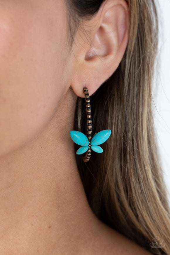 Bohemian Butterfly - Brass Earring