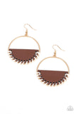 Lavishly Laid Back - Brown Earring