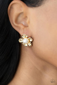 Apple Blossom Pearls - Gold Earring