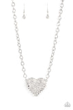 Heartbreakingly Blingy - White Necklace